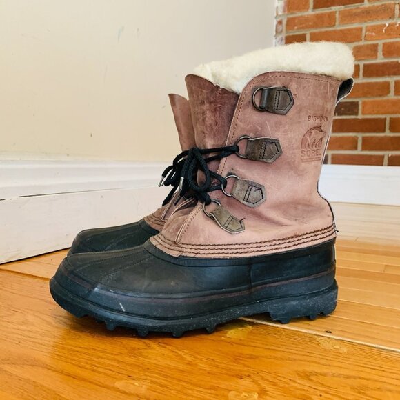 Sorel Big Horn Vintage Kaufman Canada VNC Men's Size 9 Lined Hard Weather Boots - Picture 6 of 14